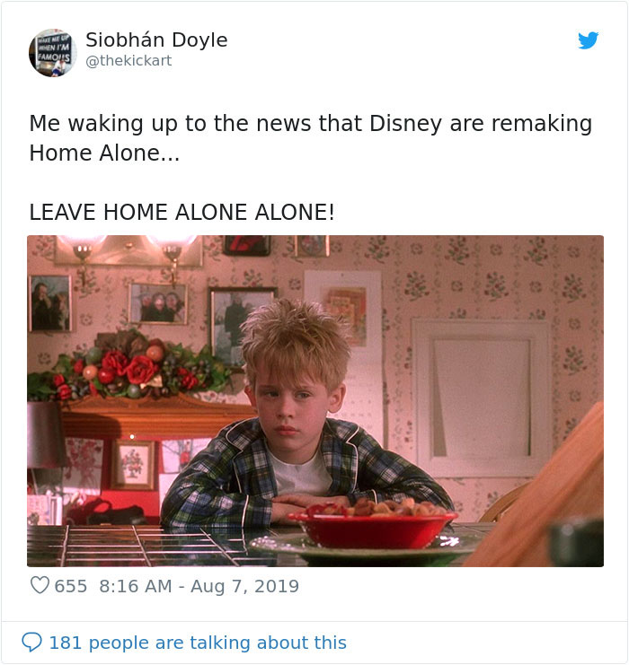 Macaulay Culkin Posts Hilarious Pic After Disney Announces They're Rebooting Home Alone (23 Reactions)