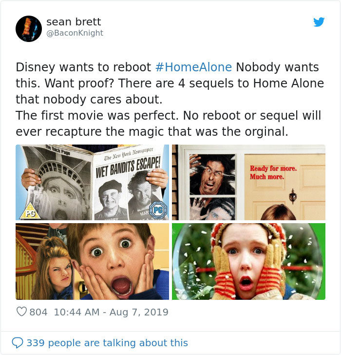 Macaulay Culkin Posts Hilarious Pic After Disney Announces They're Rebooting Home Alone (23 Reactions)