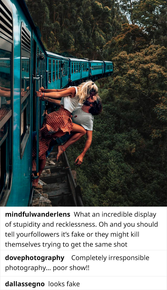 Instagram Influencers Called Out For Incredibly Dangerous Kiss On Moving Train