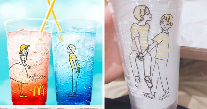 People Are Laughing At These Cups By McDonald’s Japan Because They Become Inappropriate After Rotating Them
