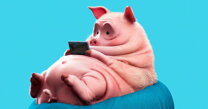 Chinese Artist Creates 20 Pics Of Slothful Animals To Parody How Lazy This Generation Is Becoming