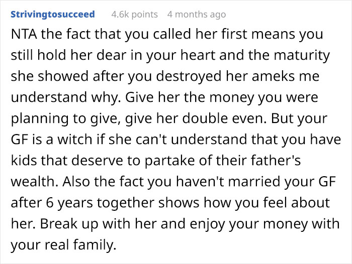 Guy Wants To Give Part Of Lottery Winnings To His Ex That Raises Their Kids, His GF Goes Livid Guy Wants To Give Part Of Lottery Winnings To His Ex That Raises Their Kids, His GF Goes Livid