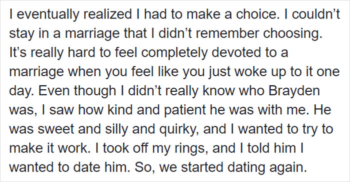 Woman Starts Dating A Man She Married Before The Head Injury That Made Her Forget Everything Since The Age Of 17 Woman Starts Dating A Man She Married Before The Head Injury That Made Her Forget Everything Since The Age Of 17
