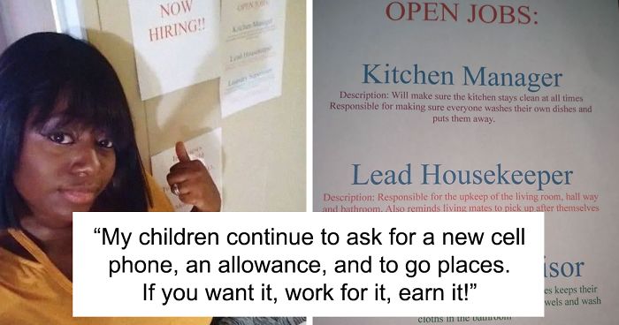 Kids Keep Asking Mom For More Pocket-Money So She Creates Household Chore ‘Jobs’ And Makes Them Apply