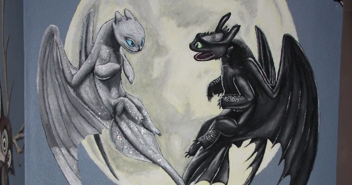 I’m A Stay-At-Home Dad And I Wanted To Make My Daughters’ Room Special, So I Painted Murals In Their Room (19 Pics)