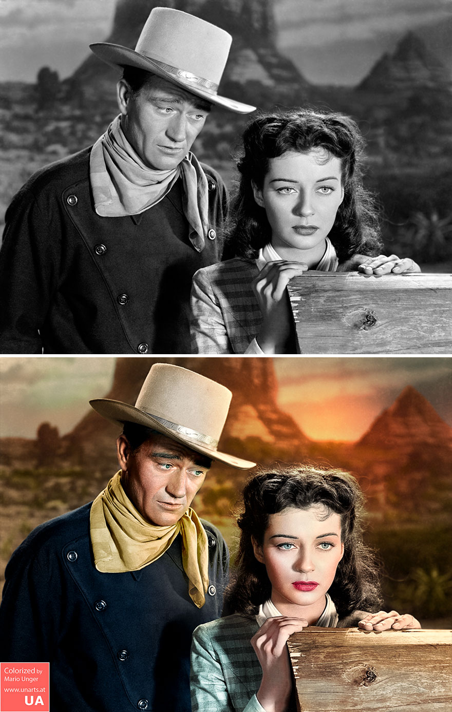 John Wayne And Gail Russel In "Angel And The Badman", 1947