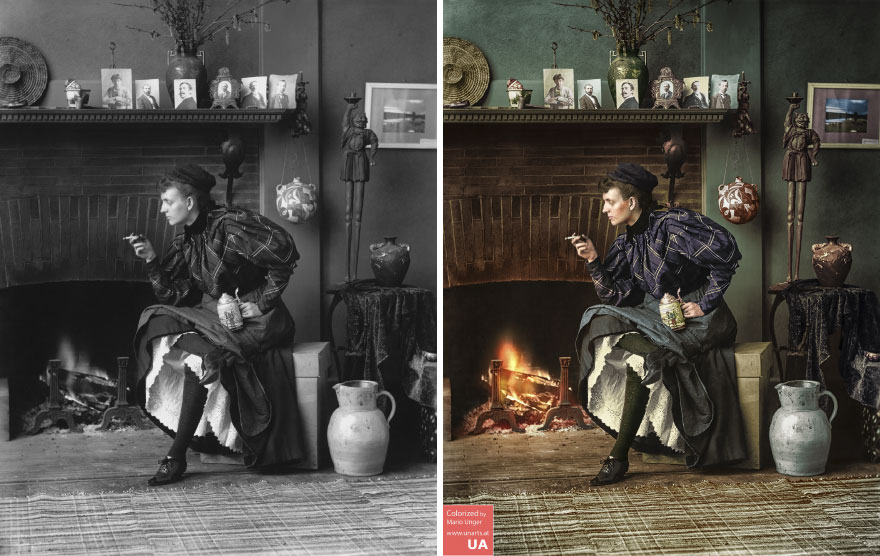 Frances Benjamin Johnston, Self-Portrait (As 'New Woman'), 1896