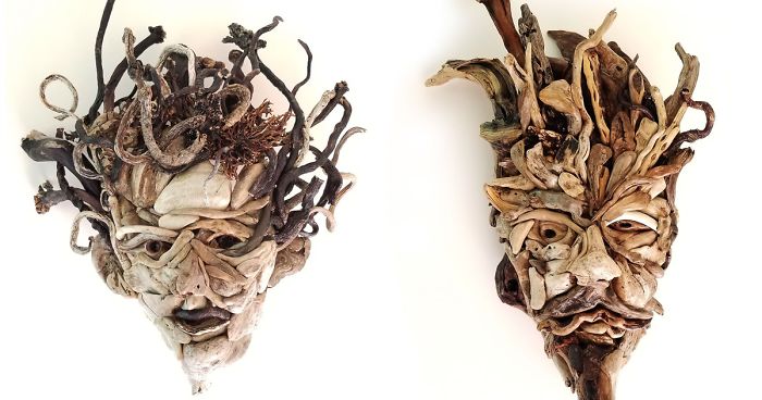 I Decided To Do Something That Would Get Me Away From The Computer, So I Started Making Driftwood Portraits (8 Pics)