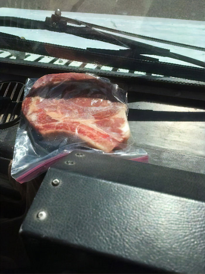 USPS Worker Cooks A Steak Inside His Truck To Showcase How Dangerously Hot His Work Conditions Are USPS Worker Cooks A Steak Inside His Truck To Showcase How Dangerously Hot His Work Conditions Are