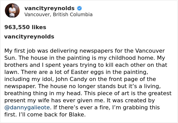 Ryan Reynolds Trolls Wife Blake Lively After She Gives Him This Amazing Present