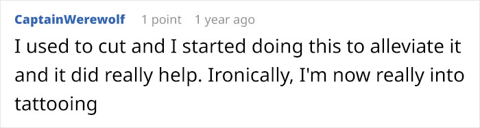 Girl Shares Therapist's Advice To Draw On Her Body Instead Of Cutting Girl Shares Therapist's Advice To Draw On Her Body Instead Of Cutting