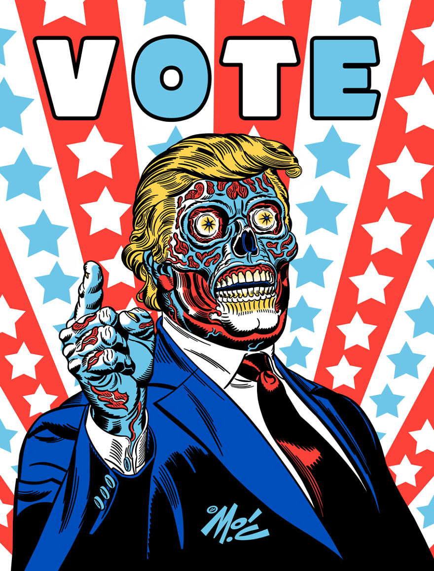 I'm Trying For A 2nd 'Trump+they Live' Public Art Billboard!