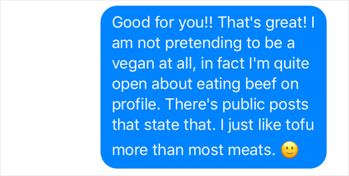 Person Shares A Conversation With An Aggressive Vegan Who Accused Them Of Appropriation Just Because They Enjoy Tofu Person Shares A Conversation With An Aggressive Vegan Who Accused Them Of Appropriation Just Because They Enjoy Tofu
