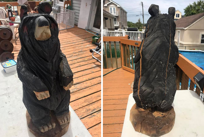 Found This Guy On The Side Of The Road. The Elderly Man Getting Rid Of Him Told Me It’s Because His Wife Can’t Stand Looking At It Anymore And It’s Crack In It’s Back