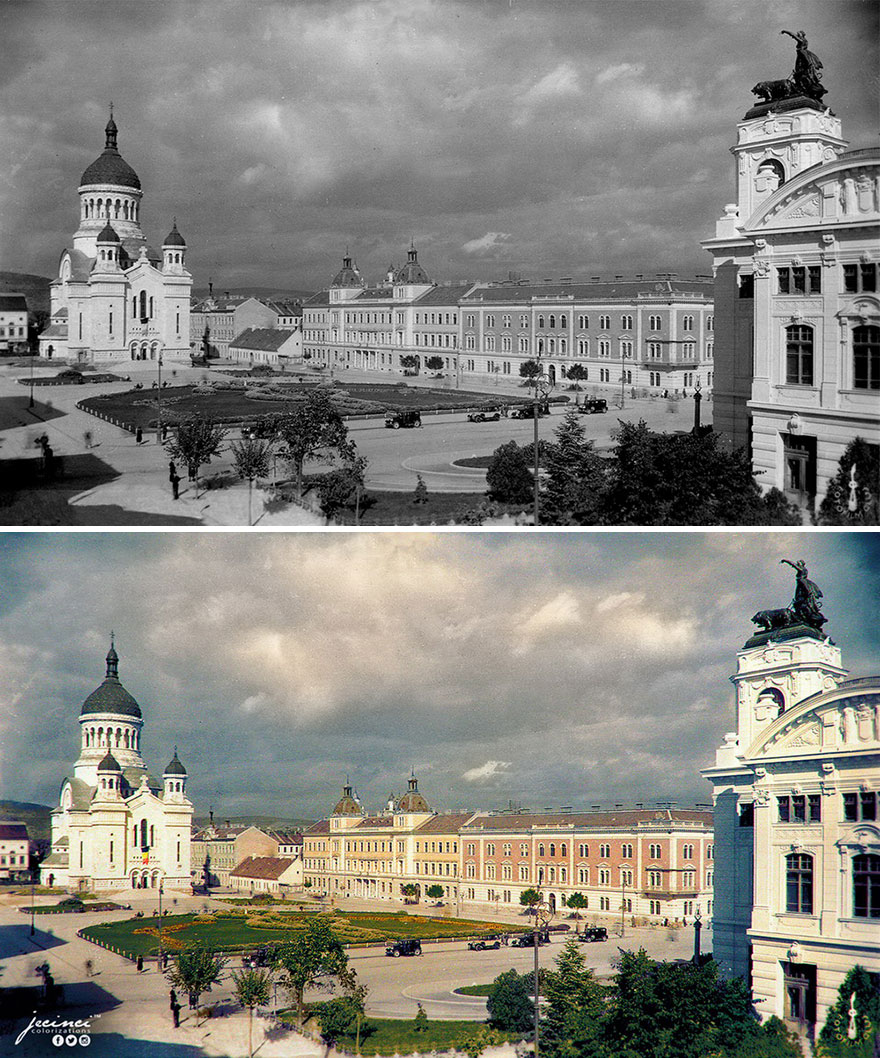 Avram Iancu Square, Cluj-Napoca, Romania, 1930s