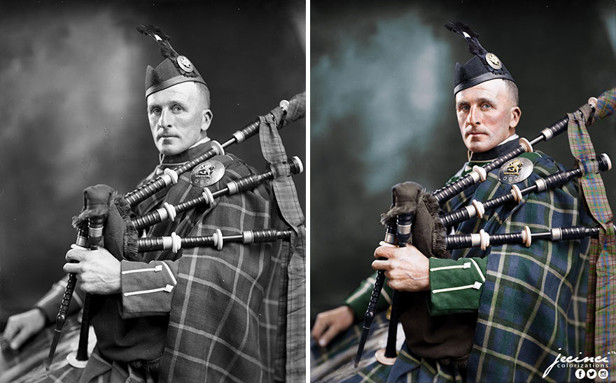 Man In Scottish Uniform O S C