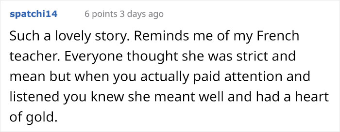 Guy Shares Wholesome Stories About His 'Mean' High School Teacher And 23k People Love It Guy Shares Wholesome Stories About His 'Mean' High School Teacher And 23k People Love It