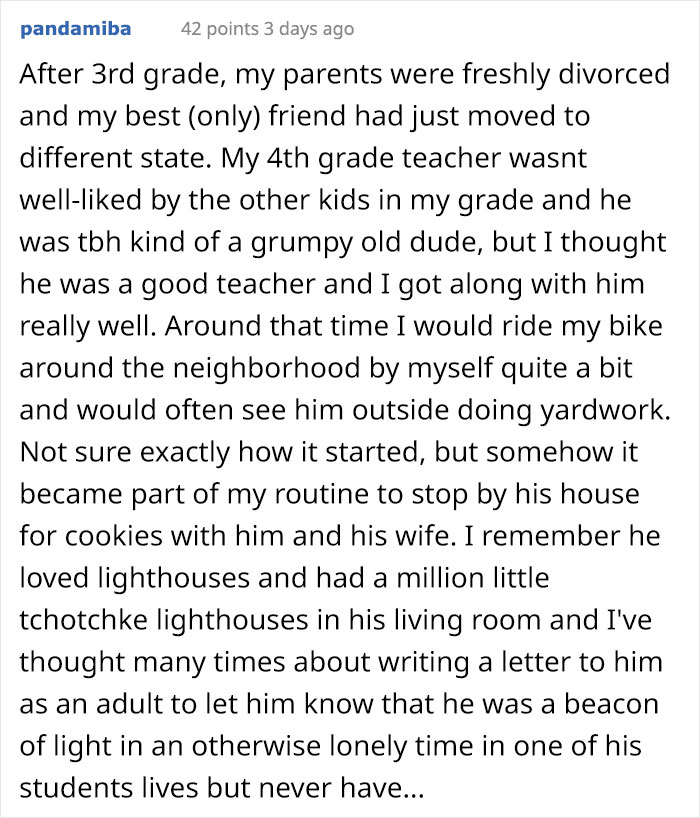 Guy Shares Wholesome Stories About His 'Mean' High School Teacher And 23k People Love It Guy Shares Wholesome Stories About His 'Mean' High School Teacher And 23k People Love It