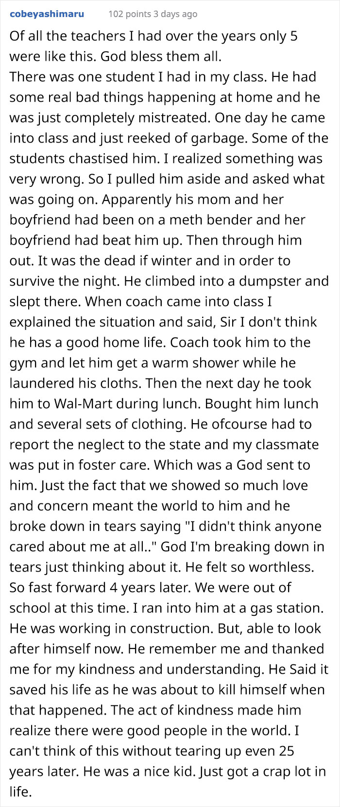 Guy Shares Wholesome Stories About His 'Mean' High School Teacher And 23k People Love It Guy Shares Wholesome Stories About His 'Mean' High School Teacher And 23k People Love It