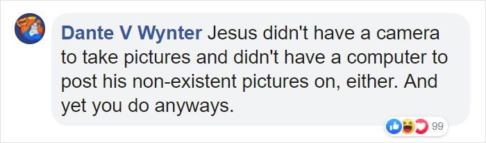 26 Responses People Had To This Anti-Vaxxer Proudly Wearing A 'Jesus Wasn’t Vaccinated' T-Shirt 26 Responses People Had To This Anti-Vaxxer Proudly Wearing A 'Jesus Wasn’t Vaccinated' T-Shirt