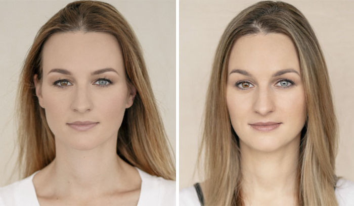 Side-by-side portraits of a woman before and after motherhood, highlighting changes in women photographed before and after becoming a mom. Side-by-side portraits of a woman before and after motherhood, highlighting changes in women photographed before and after becoming a mom.