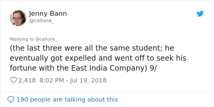 Woman Shares 18th Century Student Disciplinary Records In Response To 'Millennials Are The Worst' Claim Woman Shares 18th Century Student Disciplinary Records In Response To 'Millennials Are The Worst' Claim