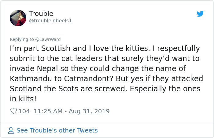 This Thread Detailing How Cats Could Take Over Scotland Is Hilarious
