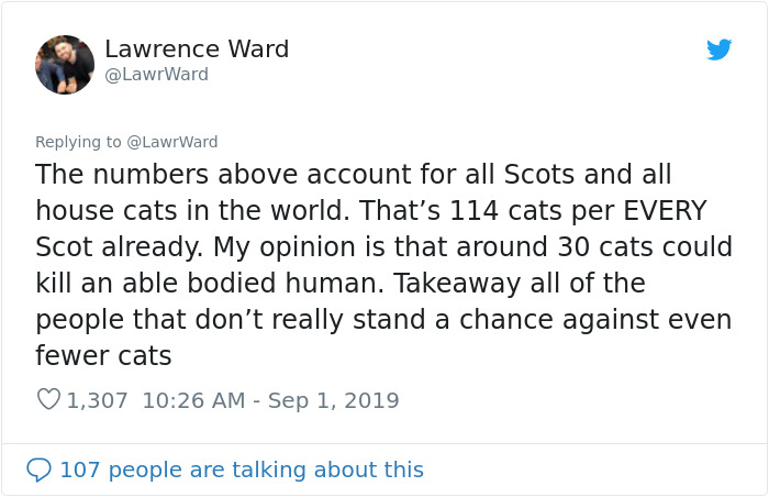 This Thread Detailing How Cats Could Take Over Scotland Is Hilarious