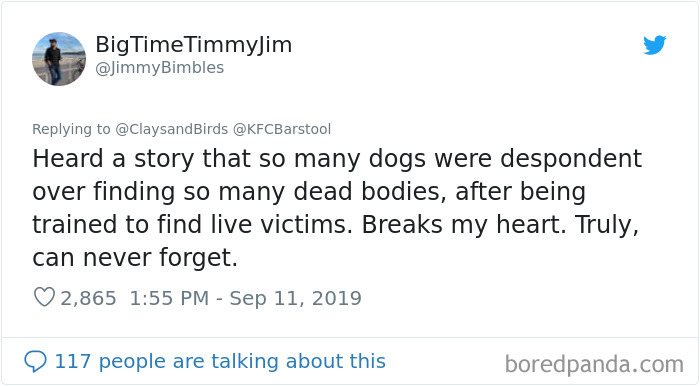 Person Honors The Dog Heroes Of 9/11 That Are Often Overlooked In A Beautifully Sad Twitter Thread Person Honors The Dog Heroes Of 9/11 That Are Often Overlooked In A Beautifully Sad Twitter Thread