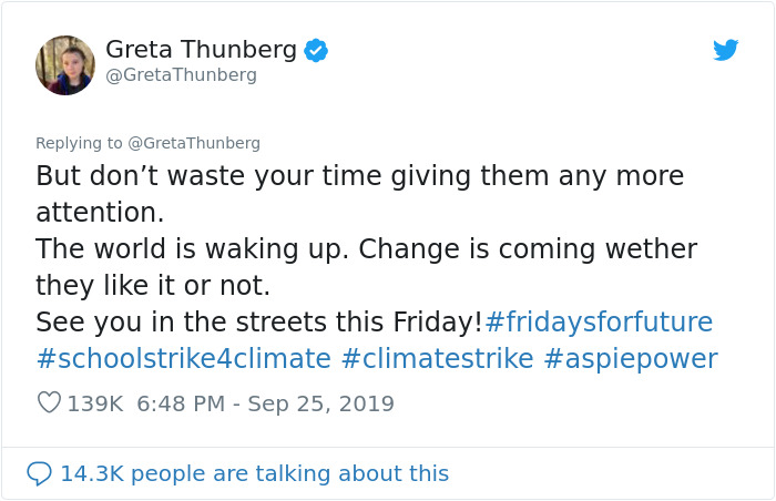 Climate Change Activist Greta Thunberg Just Roasted Her Critics In A Viral Twitter Thread Climate Change Activist Greta Thunberg Just Roasted Her Critics In A Viral Twitter Thread