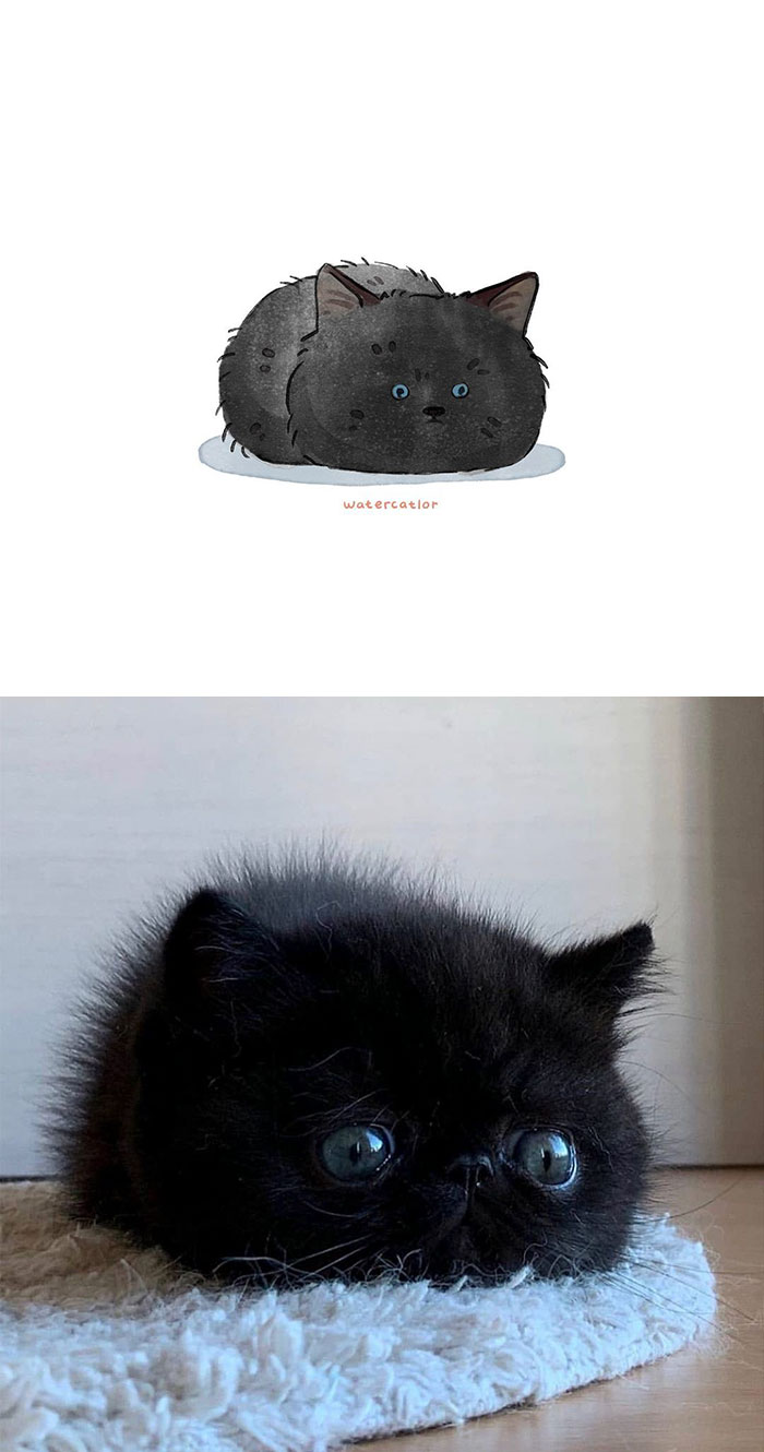Digital-Watercolor-Cat-Paintings-Watercatlor