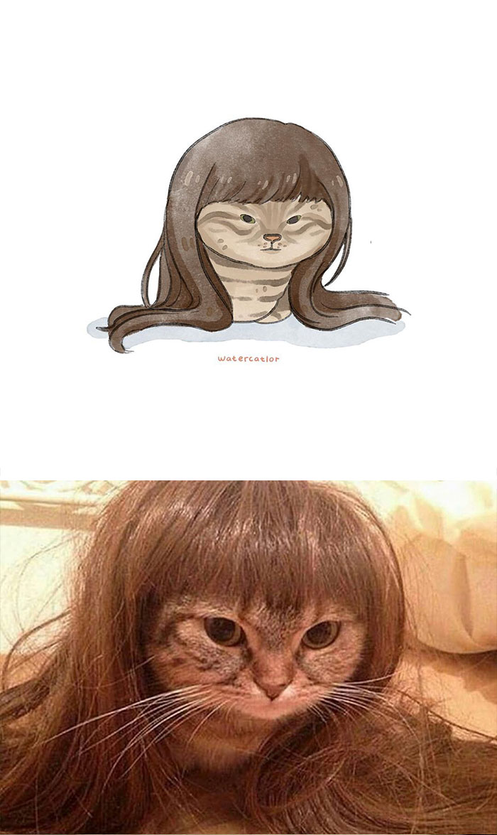Digital-Watercolor-Cat-Paintings-Watercatlor