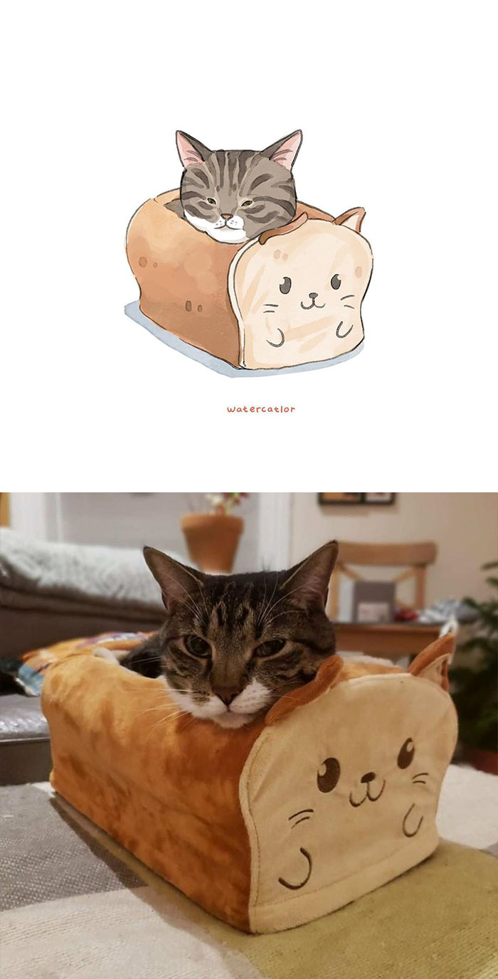 Digital-Watercolor-Cat-Paintings-Watercatlor