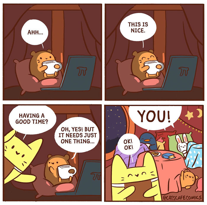 32 Wholesome Comics By Cat's Cafe That Will Brighten Your Day.