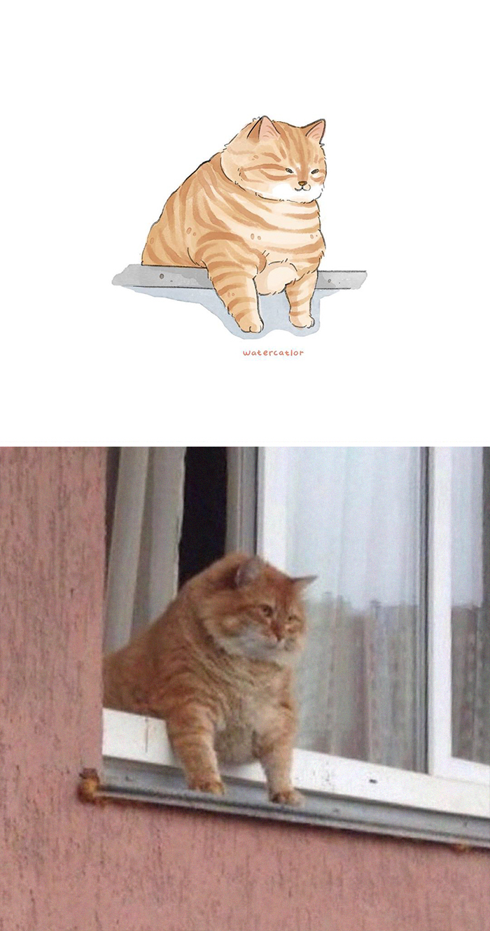 Digital-Watercolor-Cat-Paintings-Watercatlor