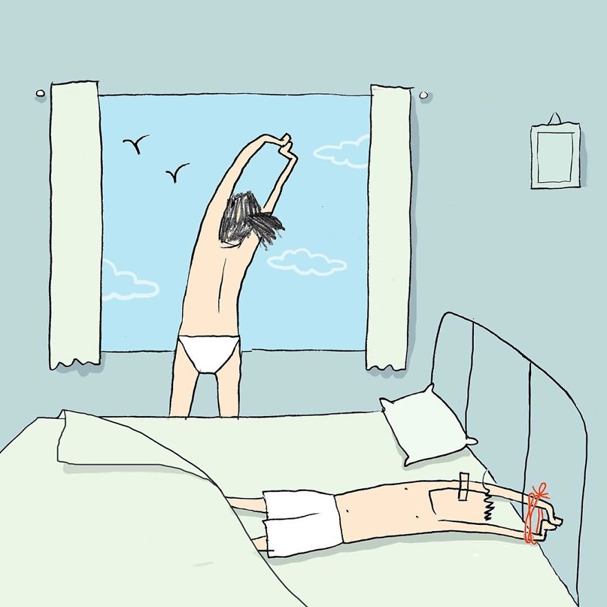 Artist Captures Moments Of Relationships Brightly In Illustrations