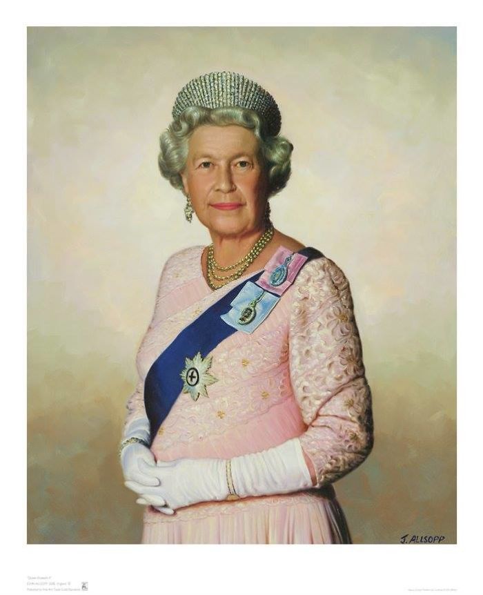 The Queen Of England-Oil On Canvas. The Queen Of England-Oil On Canvas.
