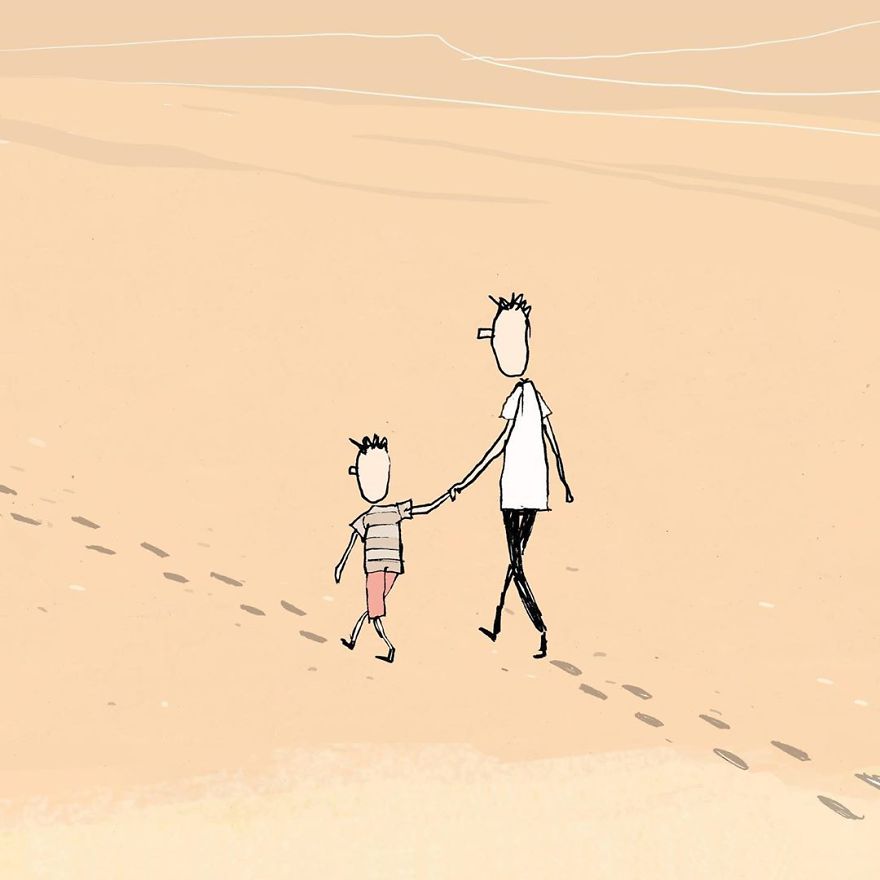 Artist Captures Moments Of Relationships Brightly In Illustrations