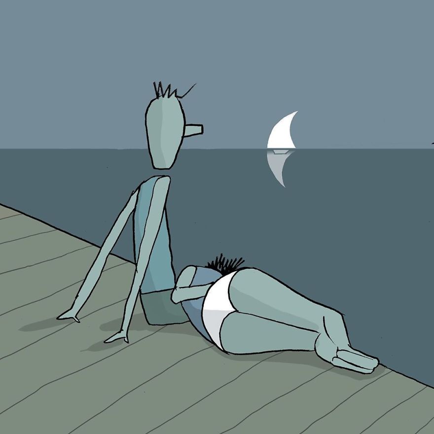 Artist Captures Moments Of Relationships Brightly In Illustrations