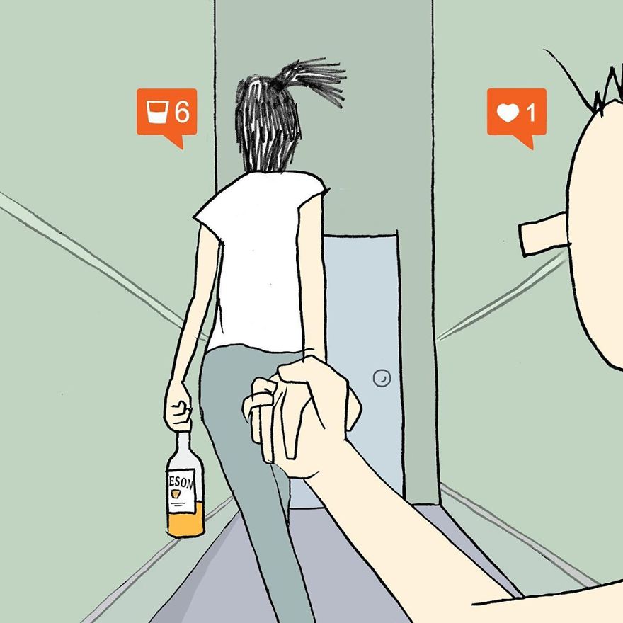 Artist Captures Moments Of Relationships Brightly In Illustrations