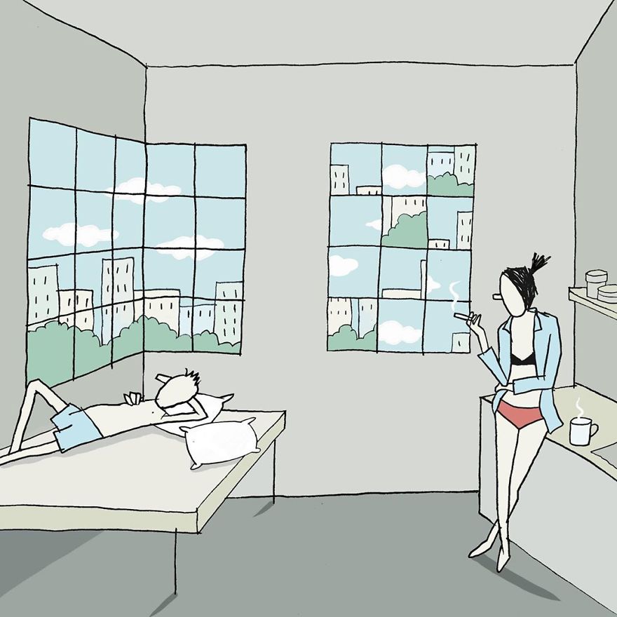 Artist Captures Moments Of Relationships Brightly In Illustrations