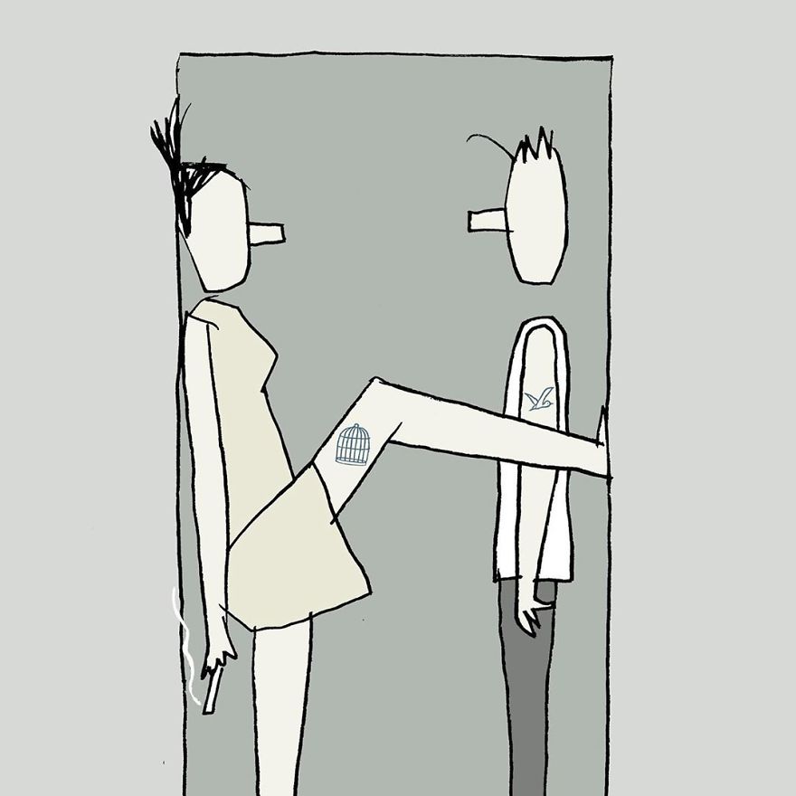 Artist Captures Moments Of Relationships Brightly In Illustrations