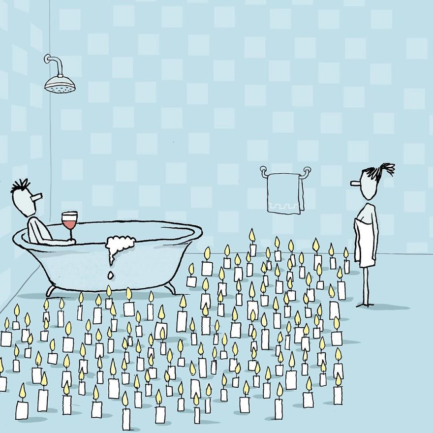 Artist Captures Moments Of Relationships Brightly In Illustrations