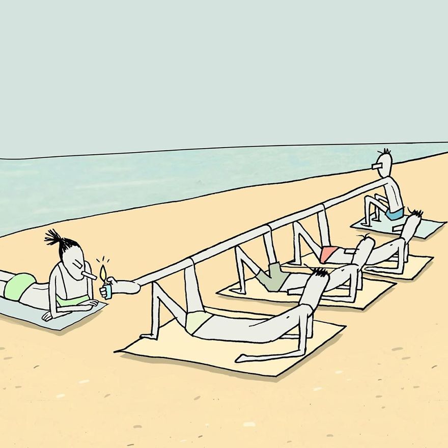 Artist Captures Moments Of Relationships Brightly In Illustrations