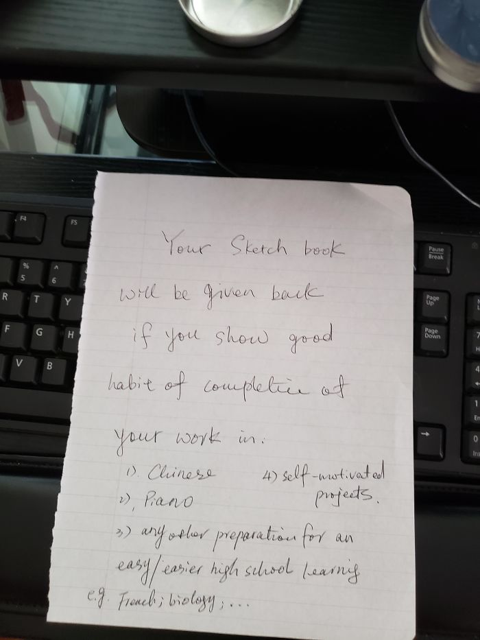 My Mom Confiscated My Sketchbook For Reasons Completely Unrelated To It