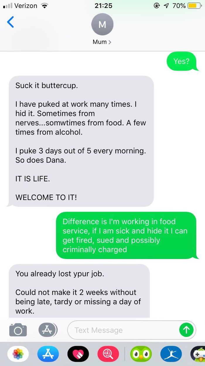 Started Work At [Sandwich Chain] And Had To Leave Early For Illness, My Mothers Wonderful Idea Was To Instead Commit A Crime And Endanger People