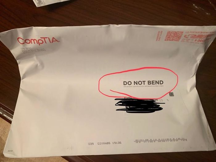 Only My Boyfriends Certification He Worked Months On. Thats All. Damn You USPS