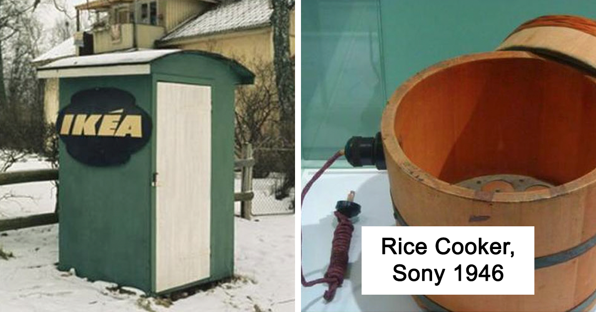 First products from the worldu2019s most famous brands showing Ikeau2019s first shop and Sonyu2019s 1946 rice cooker model