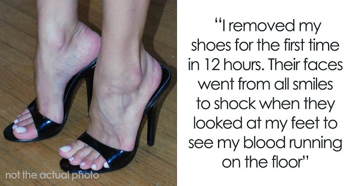 Woman Lets Her Blood Run In Front Of Managers To Prove New Dress Code With High Heels Is No Good