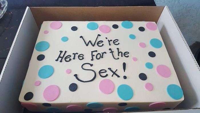 My Husband's Idea Of A Gender Reveal Cake